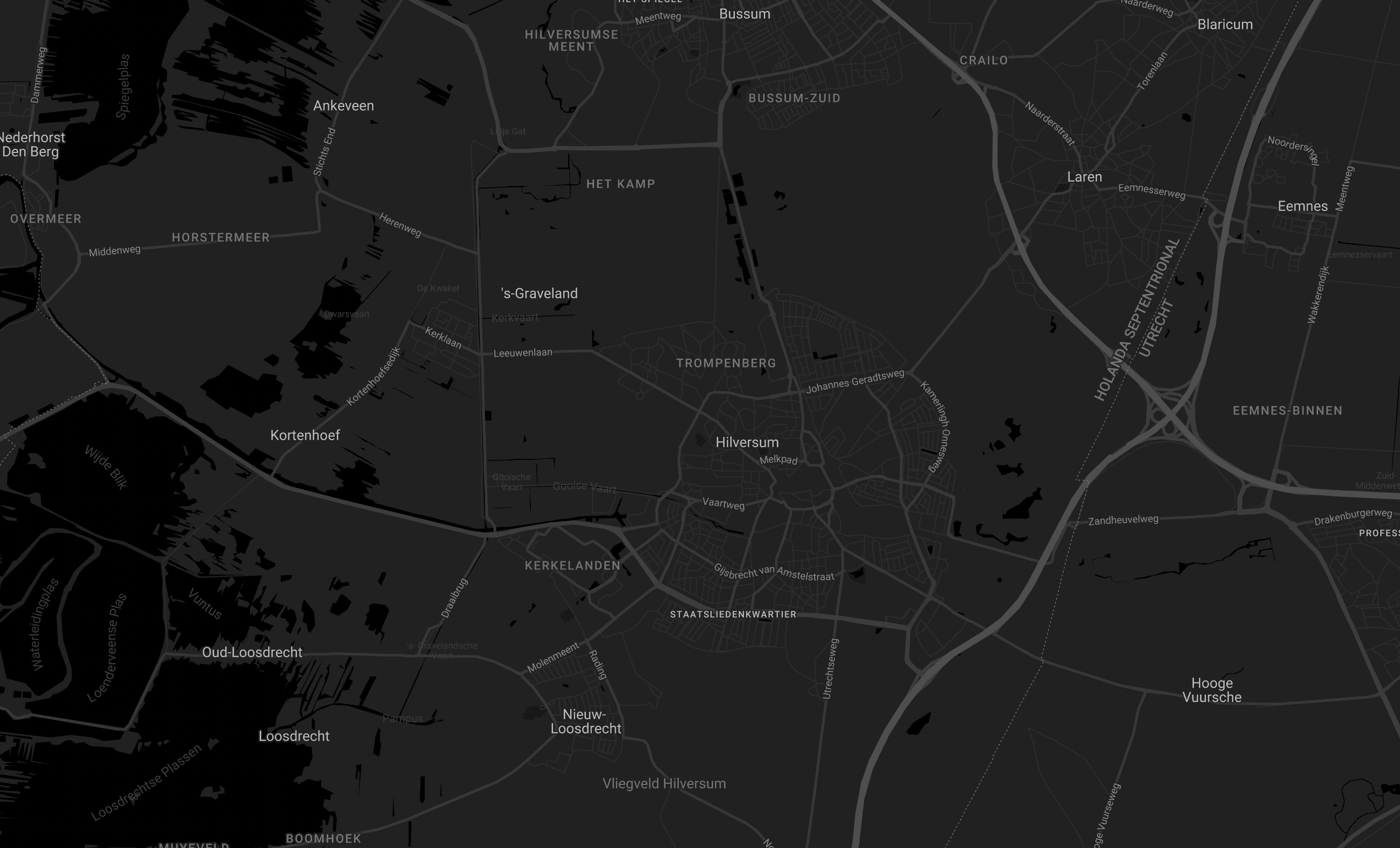 map of Hilversum, The Netherlands